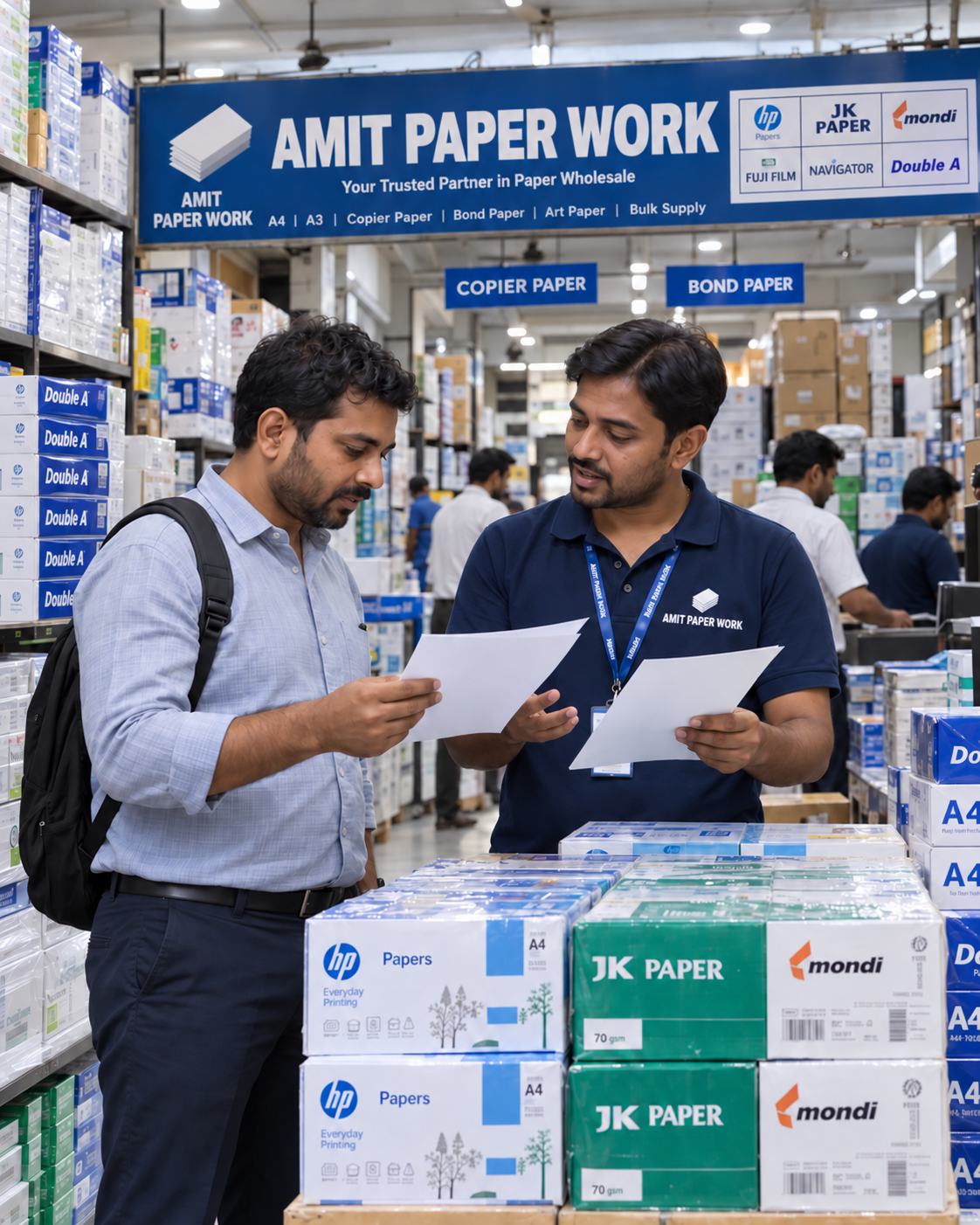 Quality inspection and sheet examination at Amit Paper Work
